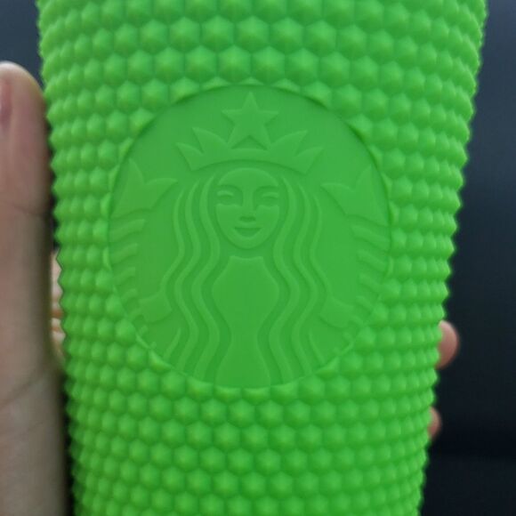 Starbucks Neon Green Studded Bling Cold Cup 16oz new with tags - Picture 3 of 6